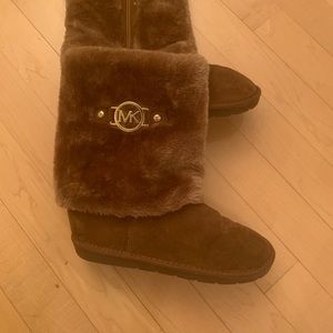 Michael Michael Kors Brown Faux Fur Boots